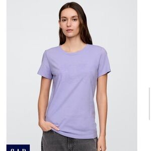 GAP Women's Light Purple Short Sleeve Tee